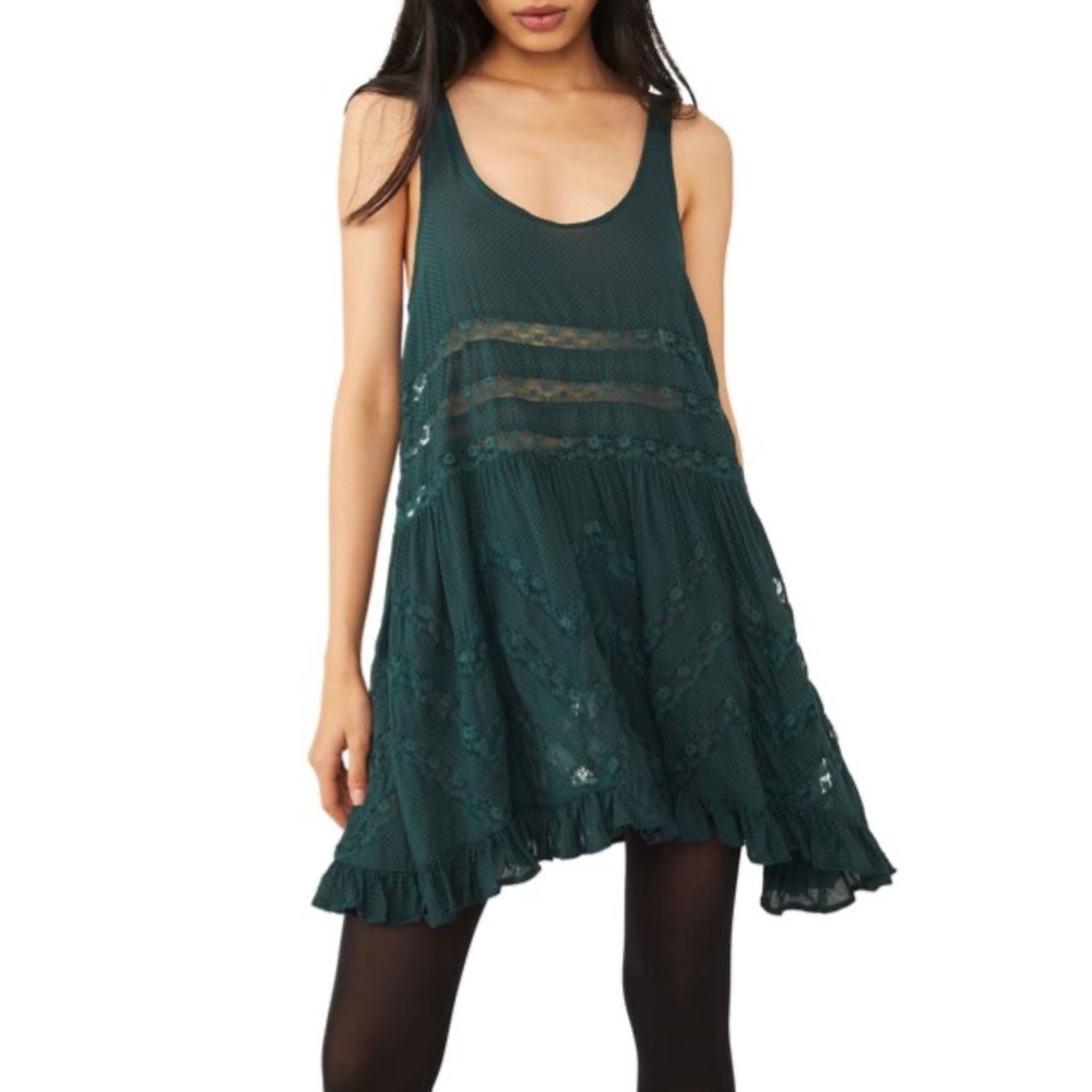 Free People Swingy Lace Inset Tunic